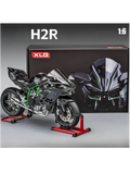 Kawasaki H2R 1:6 Scale  Alloy Model | Key Start | Smoke injection with Sound effects(Matte Black)