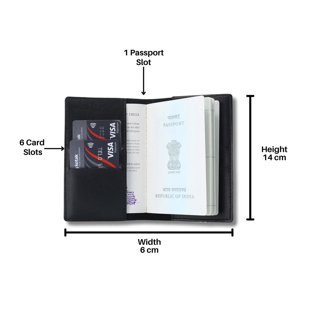 Personalised Passport Cover (Black)