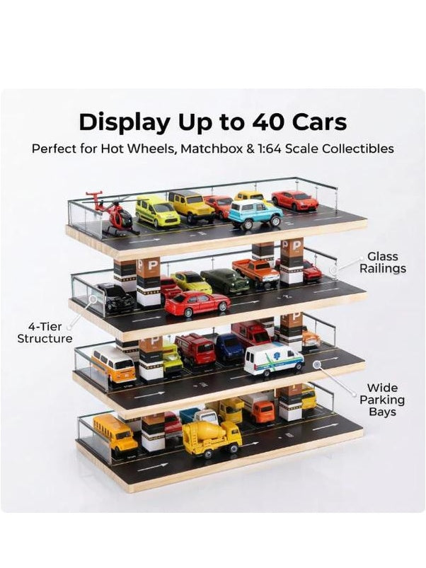 Toy Car 4-Level Parking Garage Playset (Without Cars)