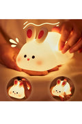 Cute Rabbit Night Light Lamp | Rechargeable LED Bedside for Children's Bedroom | Ideal Gift for Boys, Girls, Toddlers.