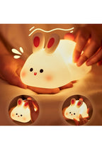 Cute Rabbit Night Light Lamp | Rechargeable LED Bedside for Children's Bedroom | Ideal Gift for Boys, Girls, Toddlers.