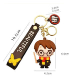 Harry Potter Cute 3D Silicon Cartoon Keychain - Cute Design Key Holder for Bags, Backpacks, and Keys
