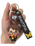 Harry Potter Cute 3D Silicon Cartoon Keychain - Cute Design Key Holder for Bags, Backpacks, and Keys