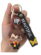 Harry Potter Cute 3D Silicon Cartoon Keychain - Cute Design Key Holder for Bags, Backpacks, and Keys