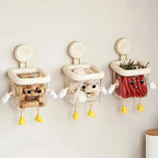 Creative Cartoon Toothbrush Holder, Multipurpose Wall Mount Bathroom Storage Organizer, Self Adhesive Rack for Toothbrush, Toothpaste, Face-Cream, Lotion (Toothbrush Holder)