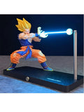 Goku Action Figure for Dragon Ball Z, Desktop Decoration with Stand, Kamehameha Light Effect