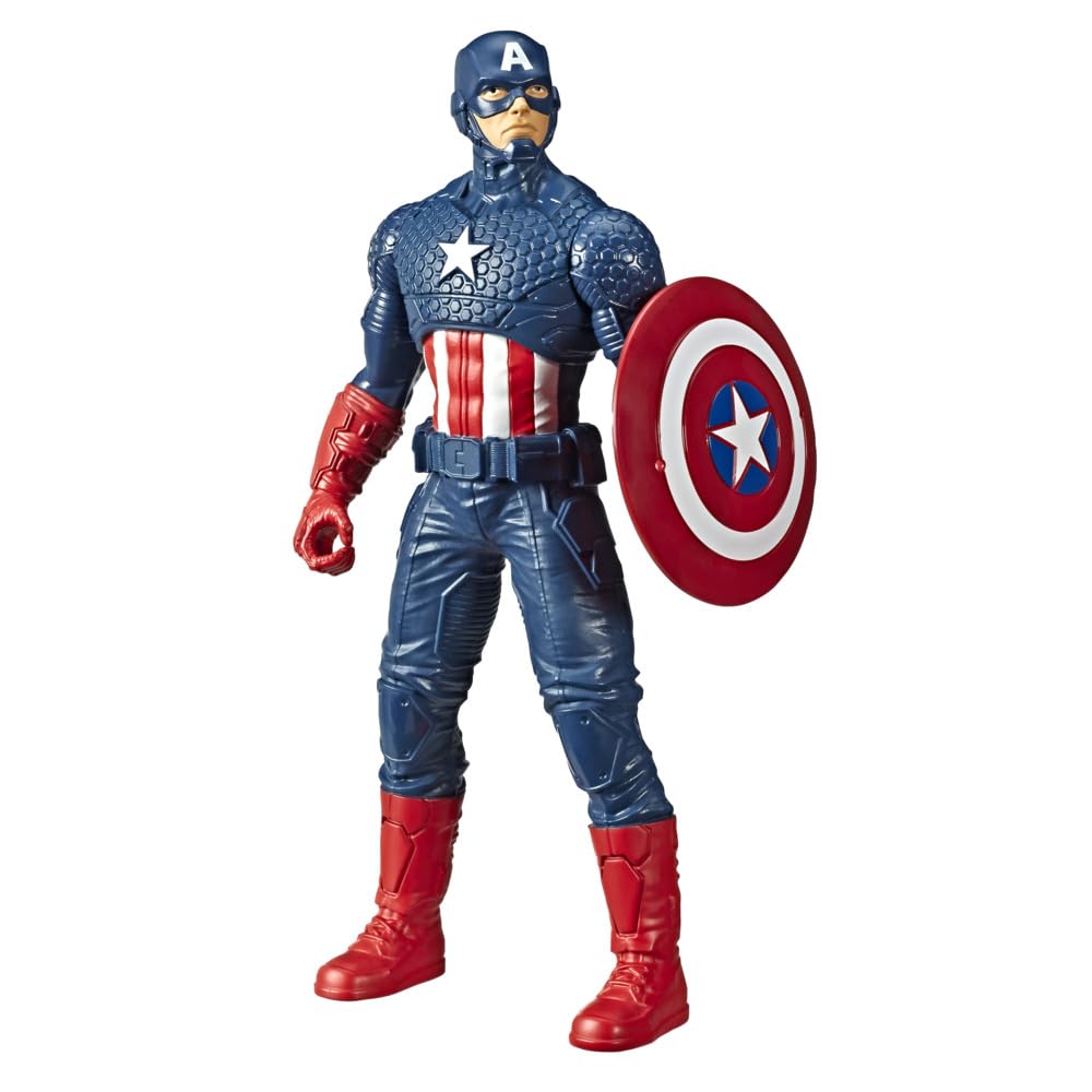 MARVEL Avengers Captain America 9.5-inch Scale Action Figure Toy, Comics-Inspired Design, for Ages 4+