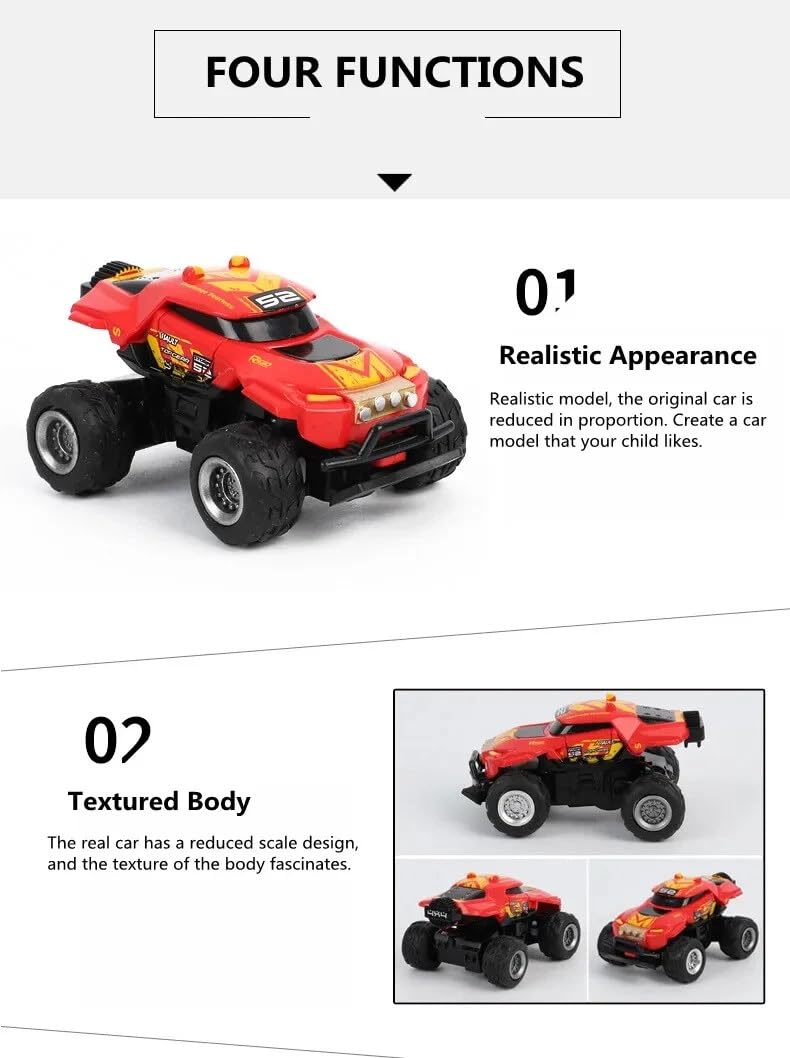 1:58 Off-Road Remote Control Mini RC Car 4CH Electric Drift Truck Vehicle Model 4WD Crawler Climbing Truck for Boys and Girls, RTR(Mix Color As Stock)