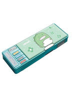 Multifunctional Cute School Pencil Box for Girls, Dinosaur Compass Box for Boys, Aesthetic Stationary Items for Kids, Magnetic Pencil Box