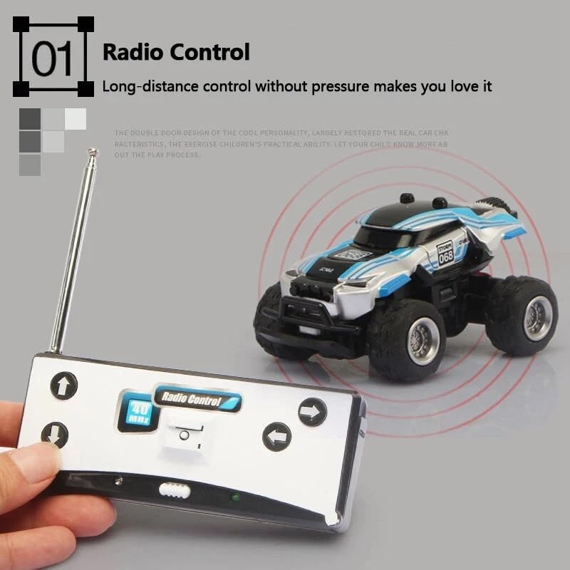 1:58 Off-Road Remote Control Mini RC Car 4CH Electric Drift Truck Vehicle Model 4WD Crawler Climbing Truck for Boys and Girls, RTR(Mix Color As Stock)