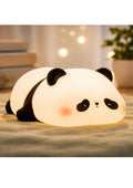 Sleeping Panda Silicone Night Lamp, USB Rechargeable Touch Sensor 7 Color LED Bedside Light for Kids Bedroom,Gift