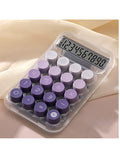 10-Digit Transparent Sugar Cube Calculator Office Supplies Scientific Computer Student Dedicated Accounting Calculator (Purple)