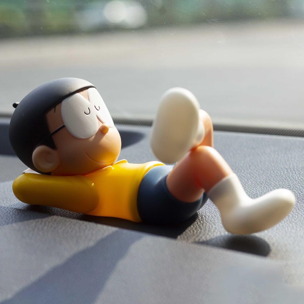 Nobita Chilling Figurine – Cute Cartoon Model for Office Desk, Home Shelf & Car Dashboard Display