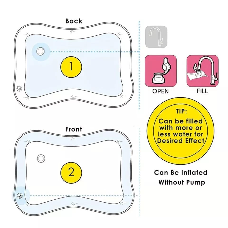 Water Mat for Babies | Sensory Play Gym for 6-12 Months  | Water-Filled Activity Mat | Baby Gifts