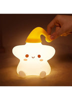 Star Gifts, Star Touch LED Silicone Lamp, Birthday Gift for Girls and Boys Light, Kids Night Light, Silicone Lamp, Rechargeable, White