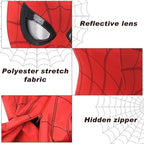 Spiderman Mask Costume – Full Face Stretchable Cosplay with Breathable Mesh Eyes | Halloween, Birthday Party, Fancy Dress & Role Play Costume for Boys & Girls