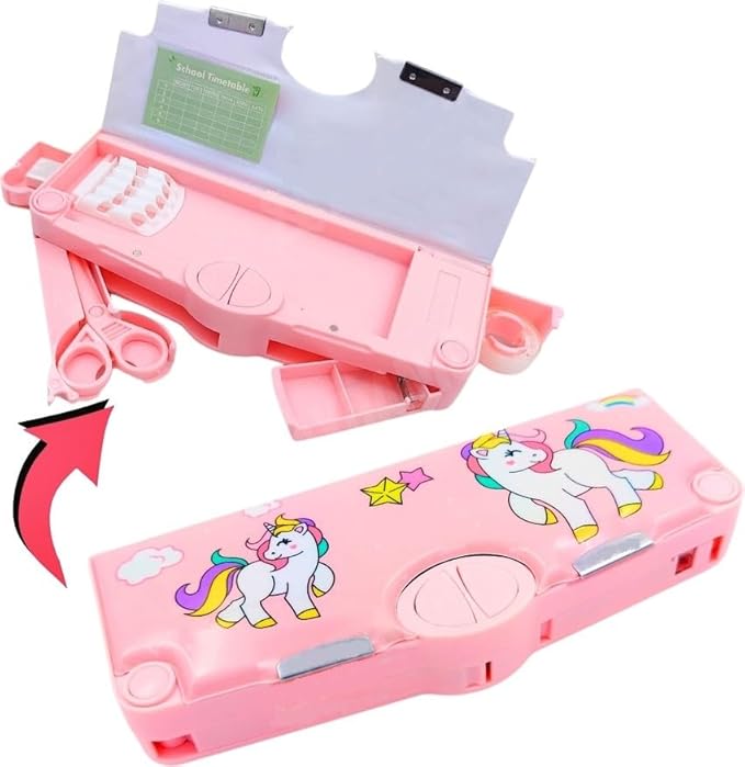 Unicorn Multi-Functional Pencil Box for Kids, Unicorn Pencil Box for Girls