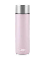 MILTON Glide 1000 Stainless Steel Water Bottle 1 LTR, Single Walled, ISI Certified I Leak Proof Lid, Rust Proof I for School, Office, Gym I Light Pink