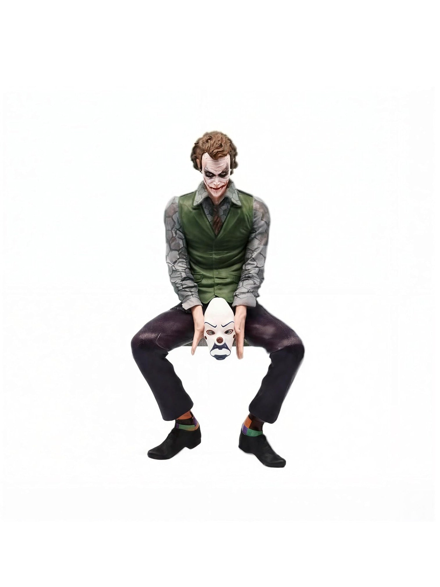 Joker Dashboard Figurine for Car & Home | 15 cm Premium Collectible with Mask | Cool Car Interior Decoration | Anti-Slip Base | Ideal Gift for  Superhero Fans