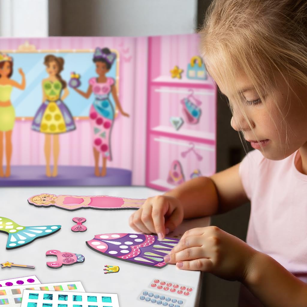 Imagimake DIY Magnetic Dress-Up Princess |  Birthday Gift for Girls Ages 3-7 Multicolour