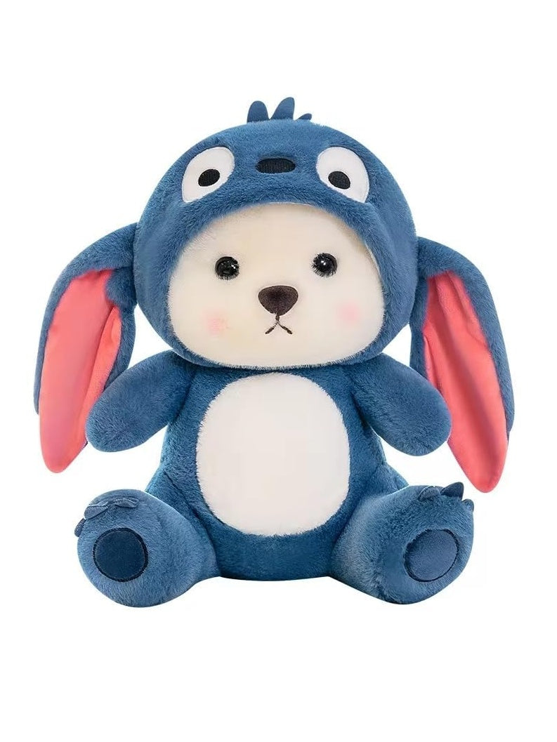 Baby Plushies, Blue Lovable Huggable Soft Toy, Big Size Hooded Plush Teddy Bear, Elegant Soft Plush Toy for Babies, Great Birthday Gift for Girls - 30 cm
