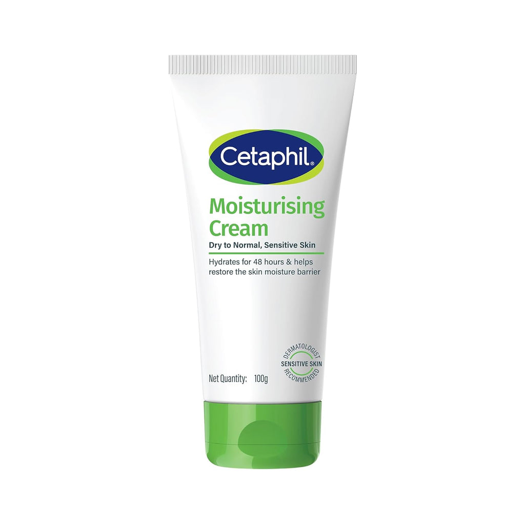 Cetaphil Moisturising Cream 100 g for Dry & Sensitive Skin | Prevents Moisture Loss & Repairs Skin Barrier | Dermatologist Recommended
