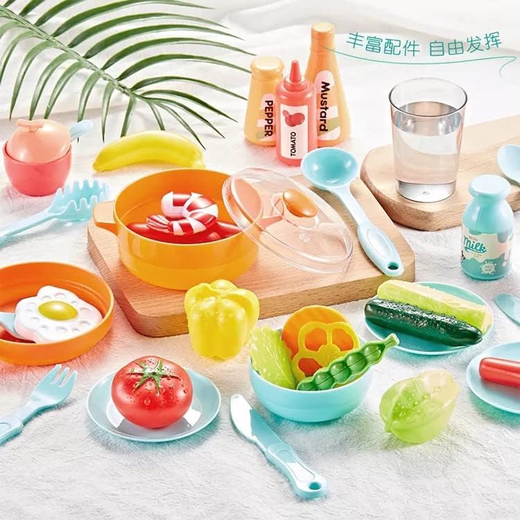 Kitchen Playset for Kids, Kitchen Set for Toddler with Gas Sound & Light, Cooking Stove with Steam ,Toy Kitchen Accessories with Running Water, Kitchen Toys for Kids Girls Boys (42 Pcs)
