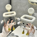 Creative Cartoon Toothbrush Holder, Multipurpose Wall Mount Bathroom Storage Organizer, Self Adhesive Rack for Toothbrush, Toothpaste, Face-Cream, Lotion (Toothbrush Holder)