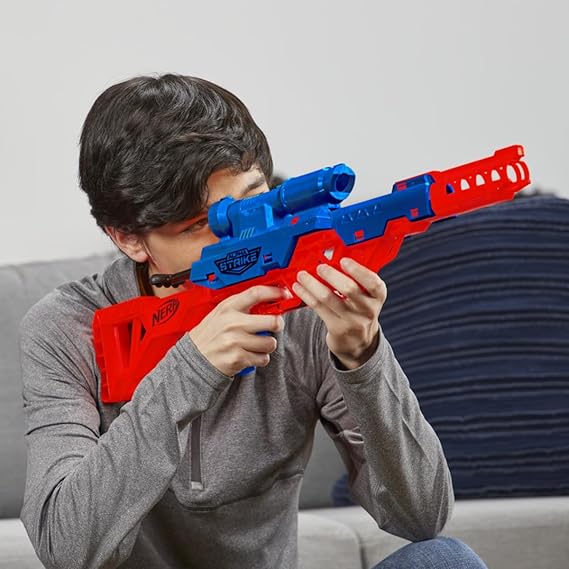 Nerf Alpha Strike Wolf LR-1 Blaster with Targeting Scope,Toys for Kids Teens and Adults 8+