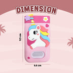 My First Smart Phone| Mini Toy Mobile for Kids Age 3+| Adorable, Educational & Fun | with Rotating Camera & Strong Battery| Perfect for  Girls (Unicorn)
