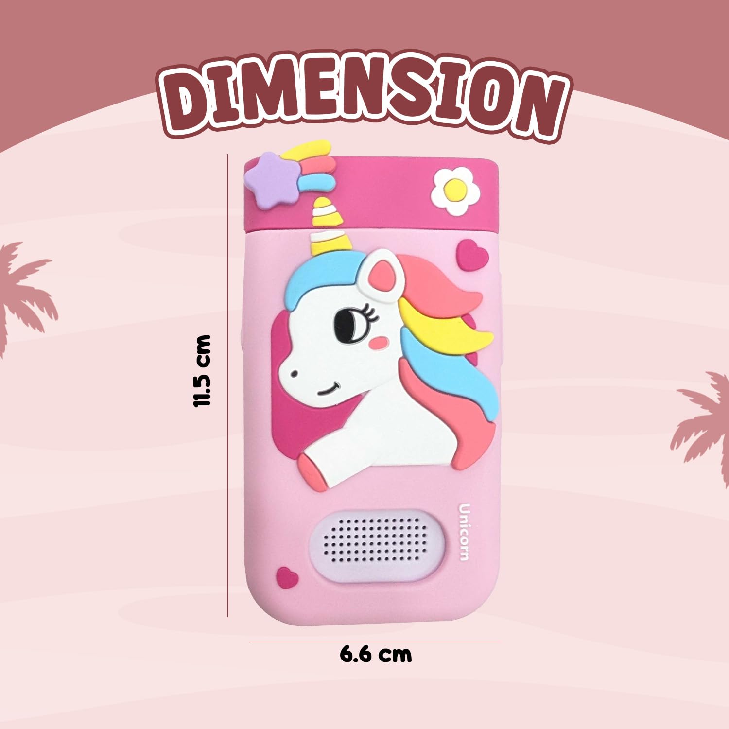 My First Smart Phone| Mini Toy Mobile for Kids Age 3+| Adorable, Educational & Fun | with Rotating Camera & Strong Battery| Perfect for  Girls (Unicorn)