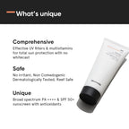 Minimalist Cream Sunscreen SPF 50 Lightweight With Multi-Vitamins, No White Cast, Broad Spectrum PA ++++ Acne Safe For Unisex, 50g