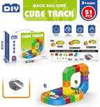 Anti-Gravity DIY Cube Track Magic Rail Train Set, 51 Pcs, for Ages 3+ | Educational Building Track Toy, Multicolour, Loop, Multi-Layer Tracks