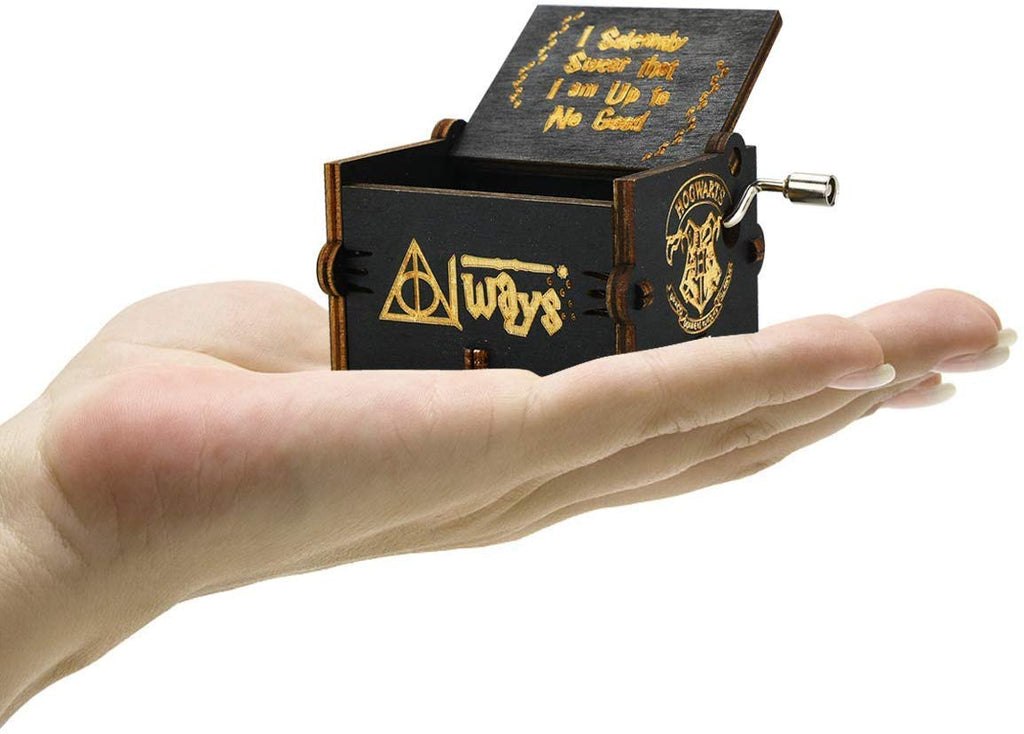 Harry-Potter Music Box, Wooden Classic Music Box with Hand Crank Birthday Gifts for Girls Boys Diwali Gifts for Kids Friends Family