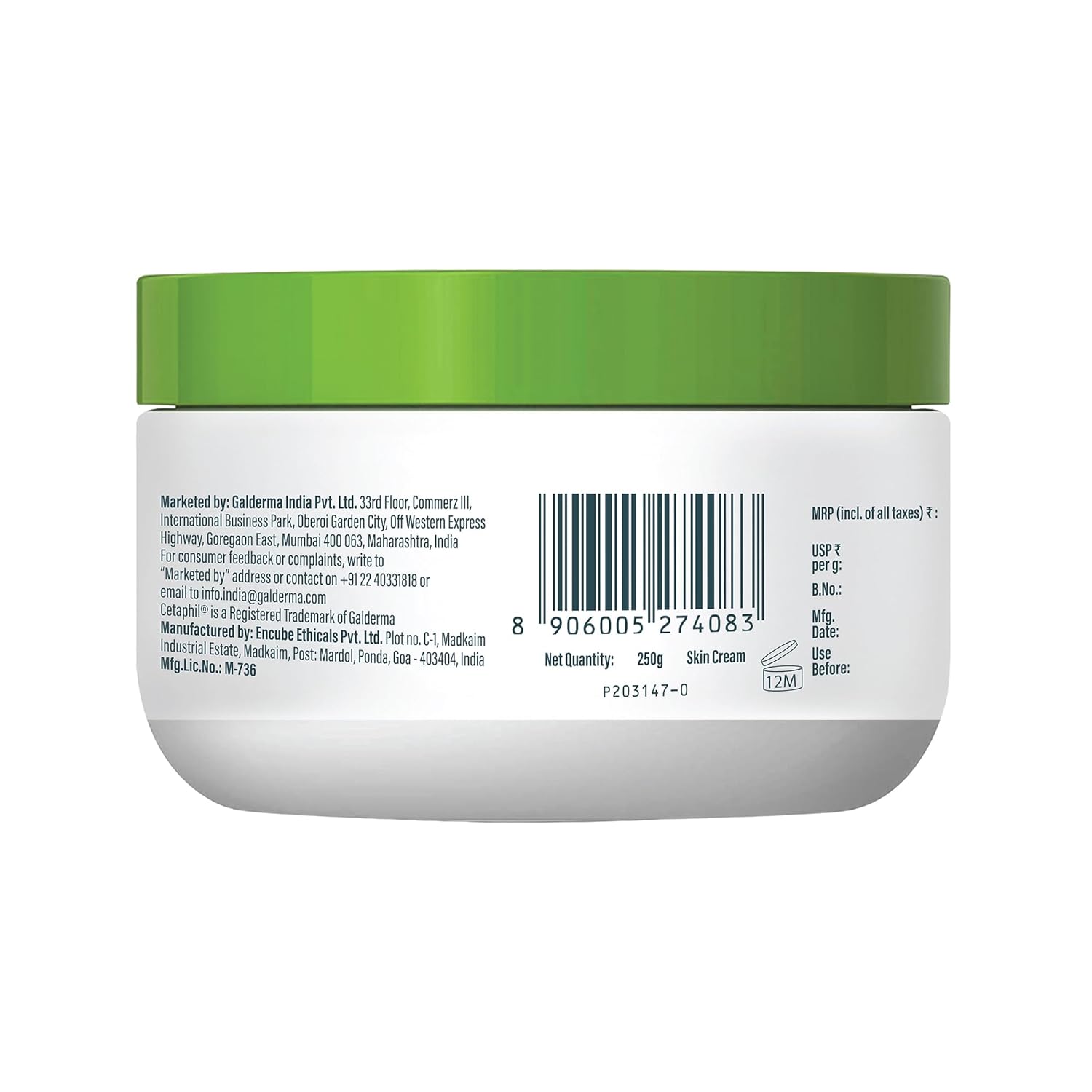 Cetaphil Moisturising Cream for Face & Body,Dry to Normal skin, 250 gm, Paraben & Sulphate free, Niacinamide &Vitamin B5