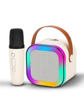 Rechargeable Karaoke Mic with Speaker for Singing | Wireless Mini Portable Bluetooth Speaker with Microphone & LED Lights | Cute Birthday Gift  Musical Toys for Kids and Adults