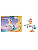 LEGO Creator Magical Unicorn 31140 Building Toy Set, with Unicorn, Seahorse and Peacock Models for Kids Aged 7+