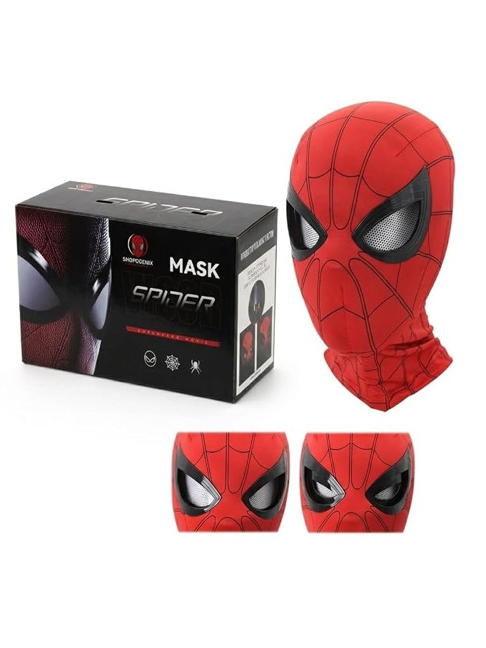 Spiderman Mask Costume – Full Face Stretchable Cosplay with Breathable Mesh Eyes | Halloween, Birthday Party, Fancy Dress & Role Play Costume for Boys & Girls