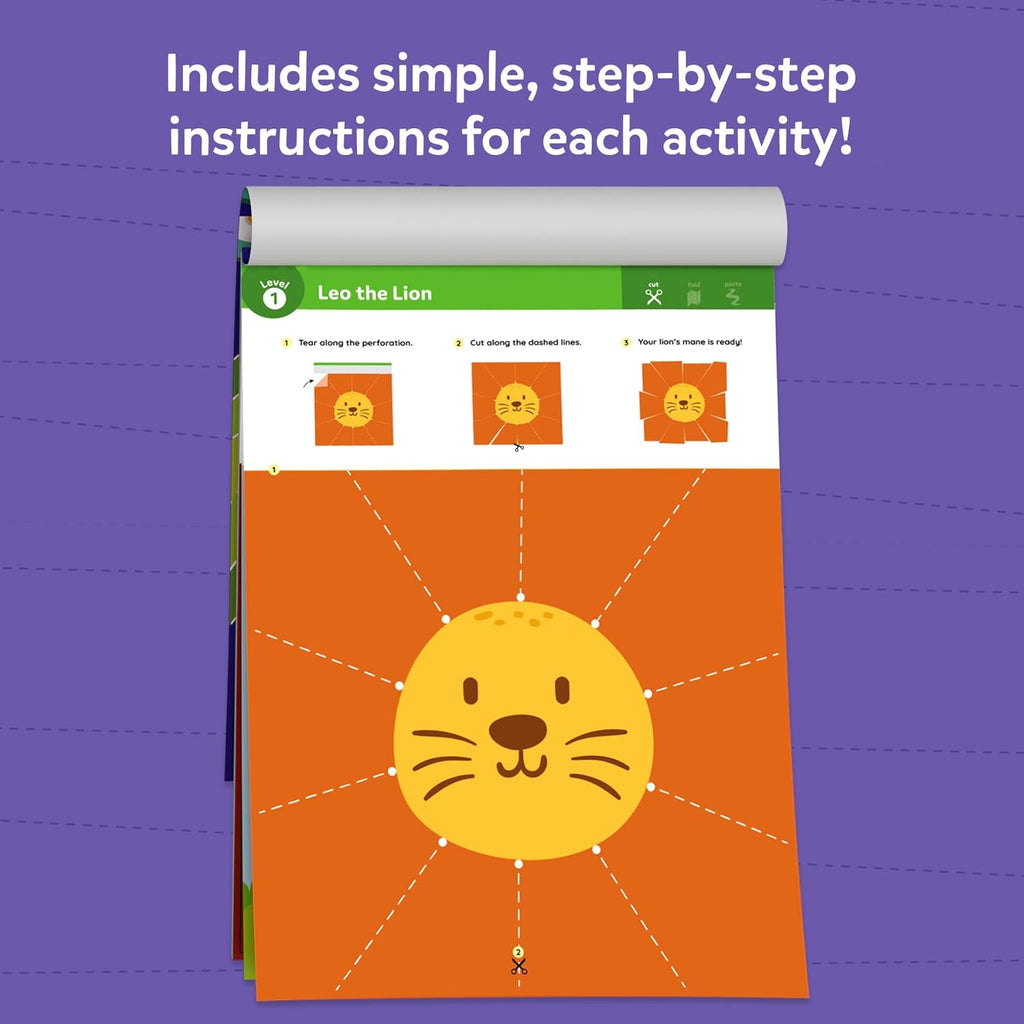Skillmatics Scissor Skills Activity Book - Snip Snip, 25 Fun Cutting & Creative Activities for Preschoolers, 2 Child-Safe Scissors, Fine Motor Skills Craft Kit, Gifts for Kids Ages 3, 4, 5, 6, 7