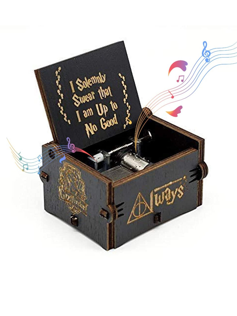 Harry-Potter Music Box, Wooden Classic Music Box with Hand Crank Birthday Gifts for Girls Boys Diwali Gifts for Kids Friends Family