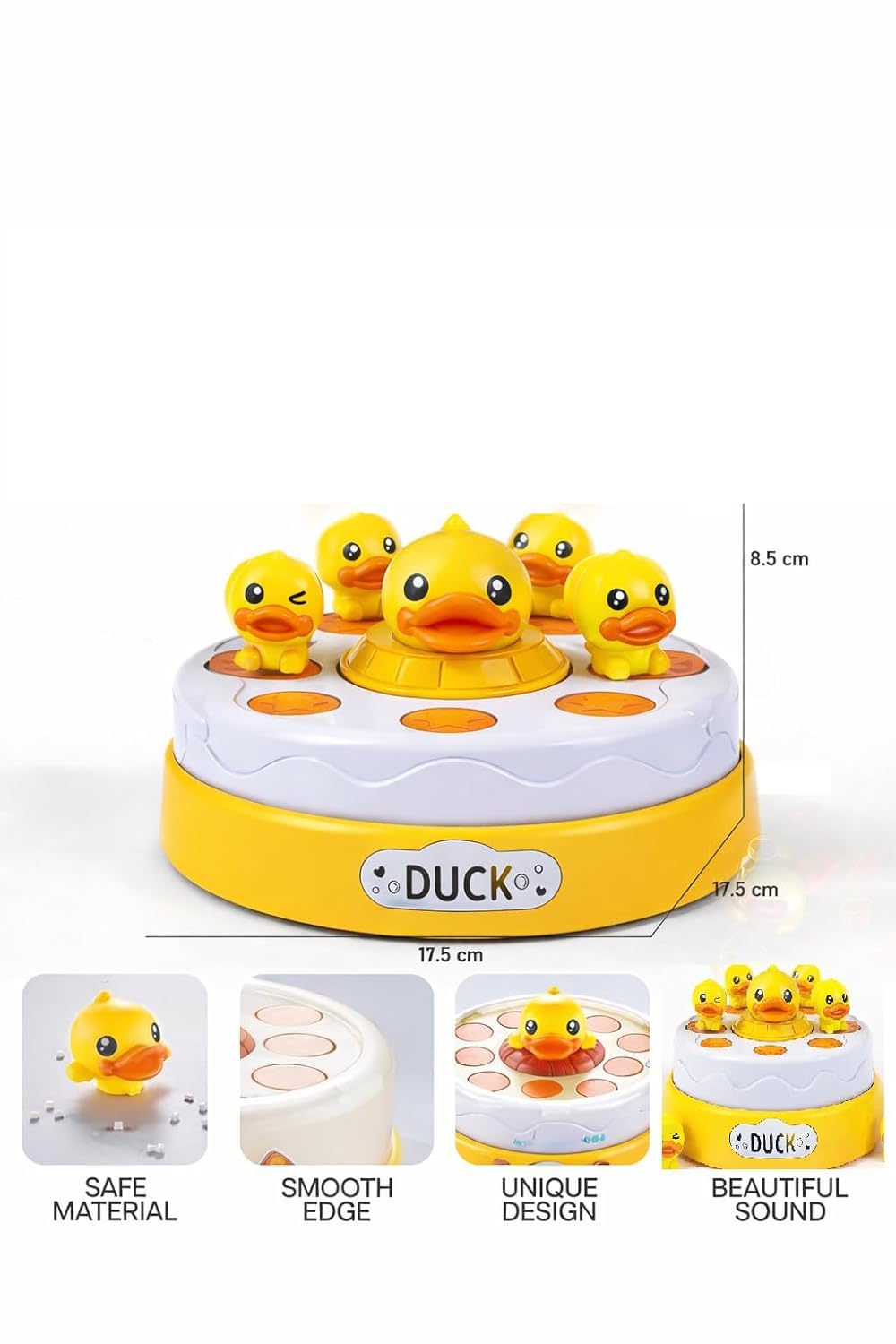 Bouncing Duck Catch Game with Music – Interactive Jumping Duck Toy Rotating Board Catch & Toss Game for Kids & Family, Fun Developmental Toy| Age 3+