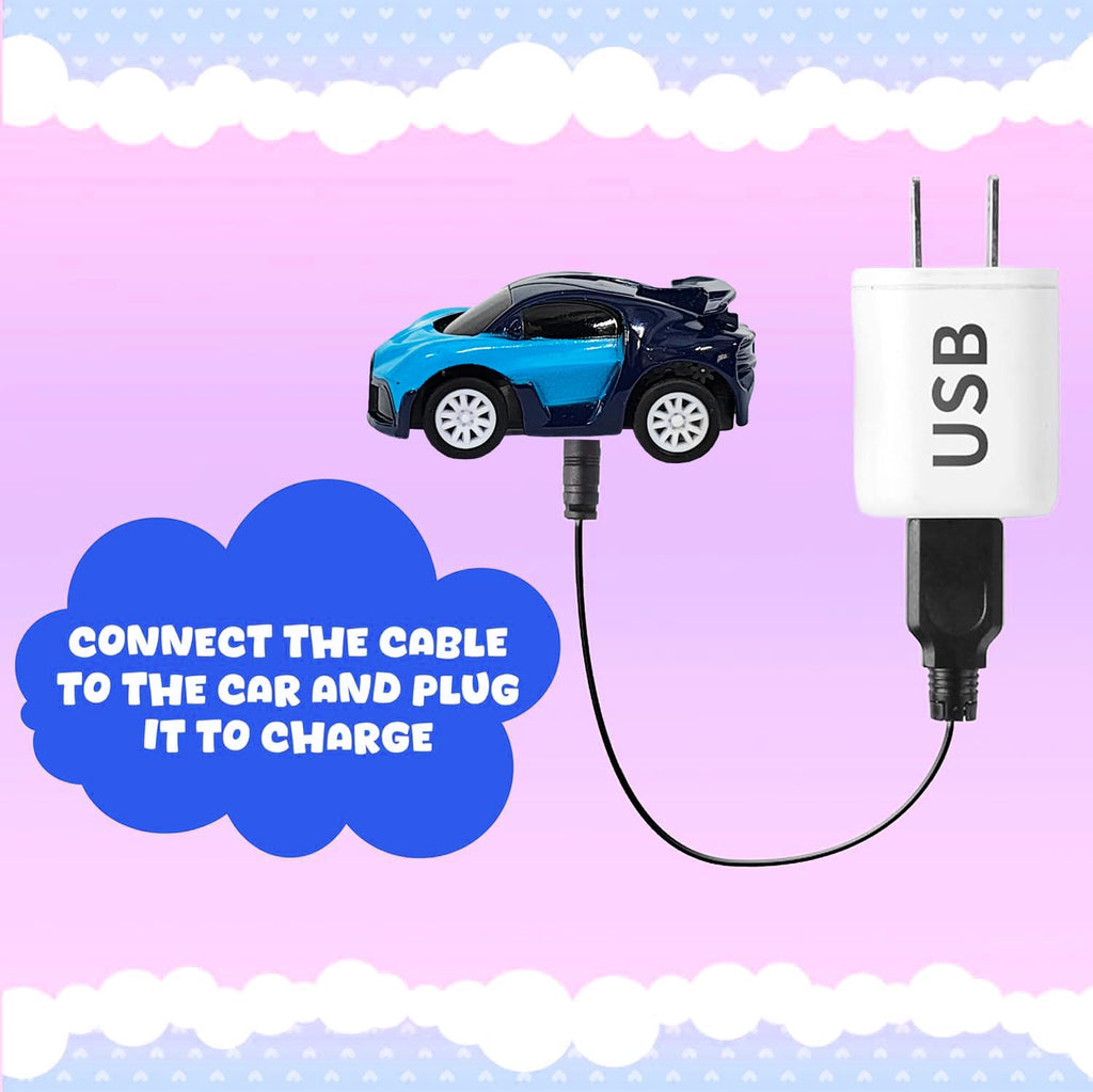 Wrist Watch Remote Controlled Mini Car Toy for Kids with USB Charging Cable - Rechargeable 2 Function Remote Watch