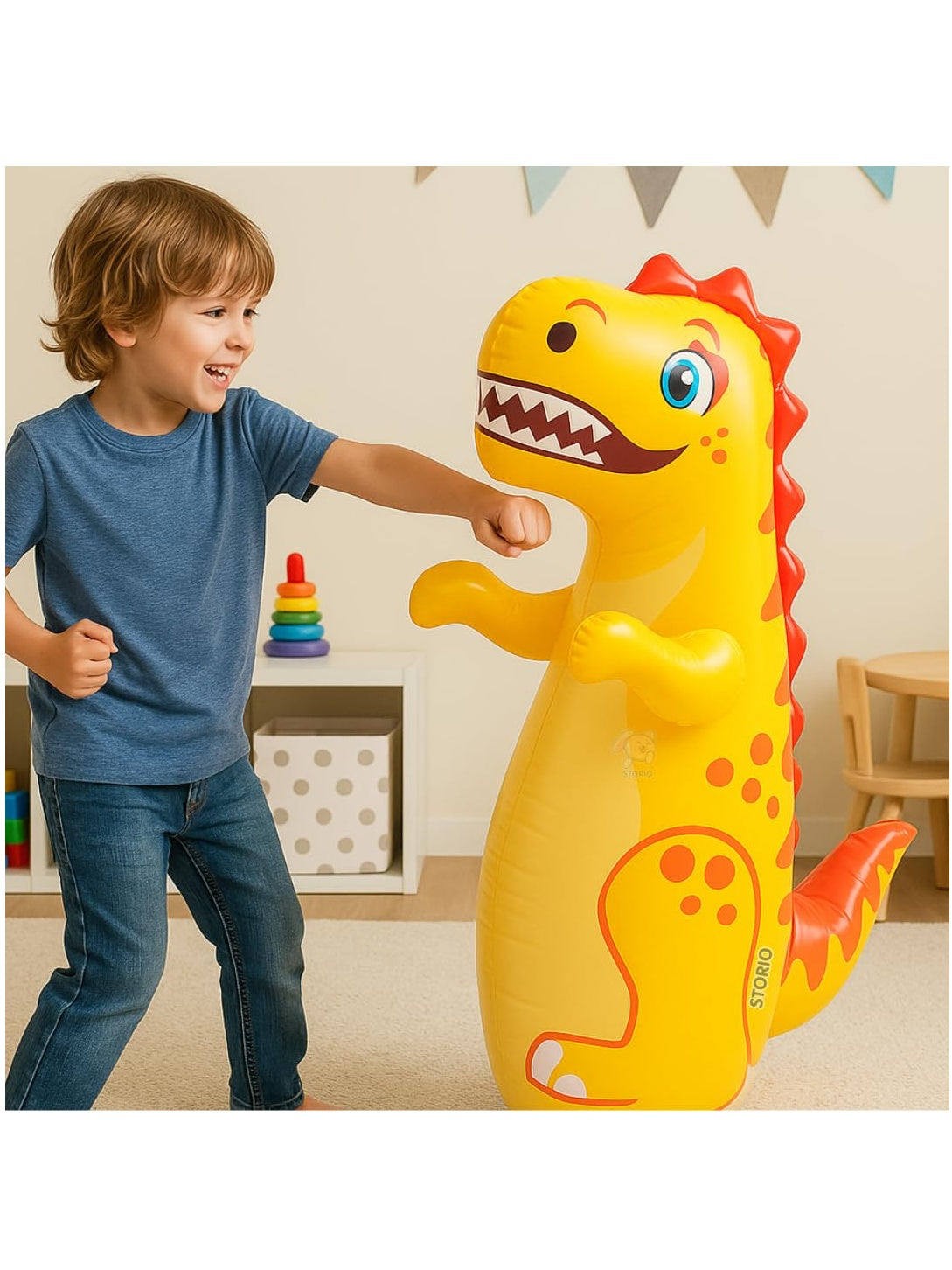 Inflatable Bop Bag Boxing Toy| Hit Me Punching Bag for Indoor Outdoor Fun | Push Game | Toy for Boys & Girls (3+ Years)