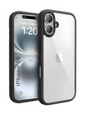 iPhone 16 Case | Polycarbonate Hard Back Transparent Cover, Anti-Yellow Bumper