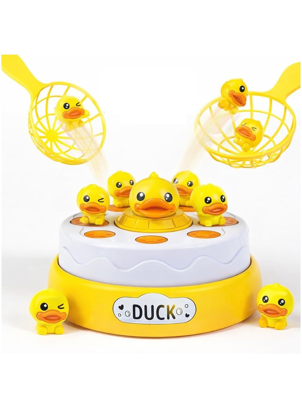 Bouncing Duck Catch Game with Music – Interactive Jumping Duck Toy Rotating Board Catch & Toss Game for Kids & Family, Fun Developmental Toy| Age 3+