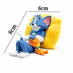 Tom and Jerry Car Dashboard Toy Showpiece | Cute Sleeping Figurine Car Decoration Accessories, Interior Dashboard Decor, Tabletop & Desk Home Decorative Item, Perfect for Car Lovers