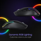 Portronics Toad One Bluetooth Mouse with 2.4 GHz & BT 5.3 Dual Wireless,Design for Laptop, Smartphone, Tablet (Black)