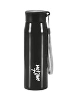 MILTON Handy 650 Stainless Steel Sipper Water Bottle 690 ml, Single Walled, I Leak Proof Lid, Rust Proof I For School, Office, Gym I Black