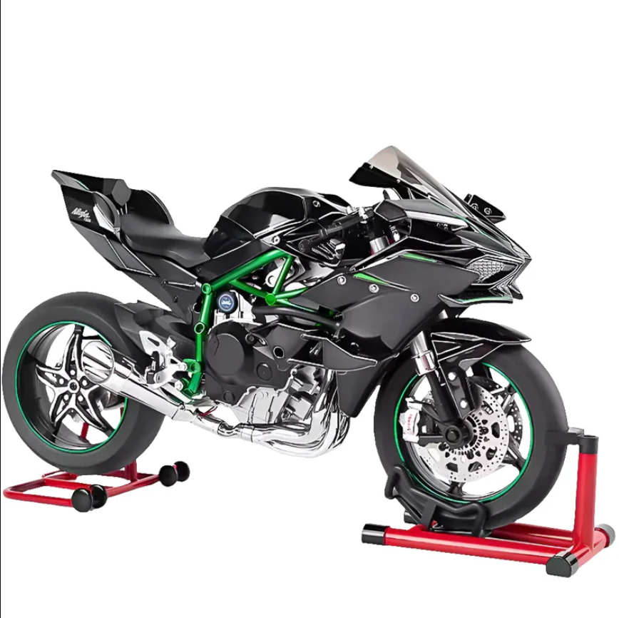Kawasaki H2R 1:6 Scale  Alloy Model | Key Start | Smoke injection with Sound effects(Matte Black)
