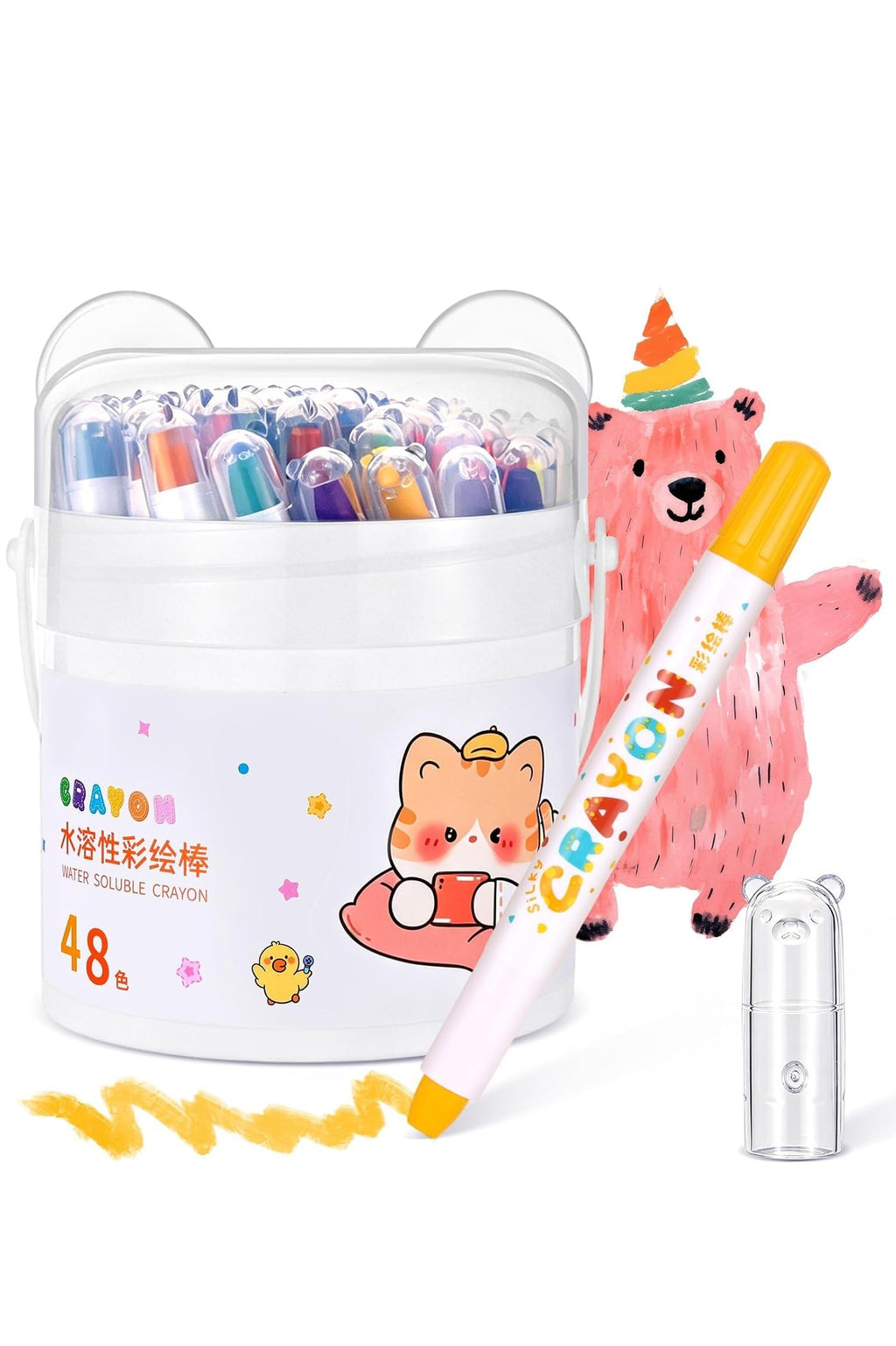 48 Color Silky Twistable Crayons Easy Grip for Artist, Multicultural Pastel Crayons, Art Supplies Coloring Gift (48 Colors)